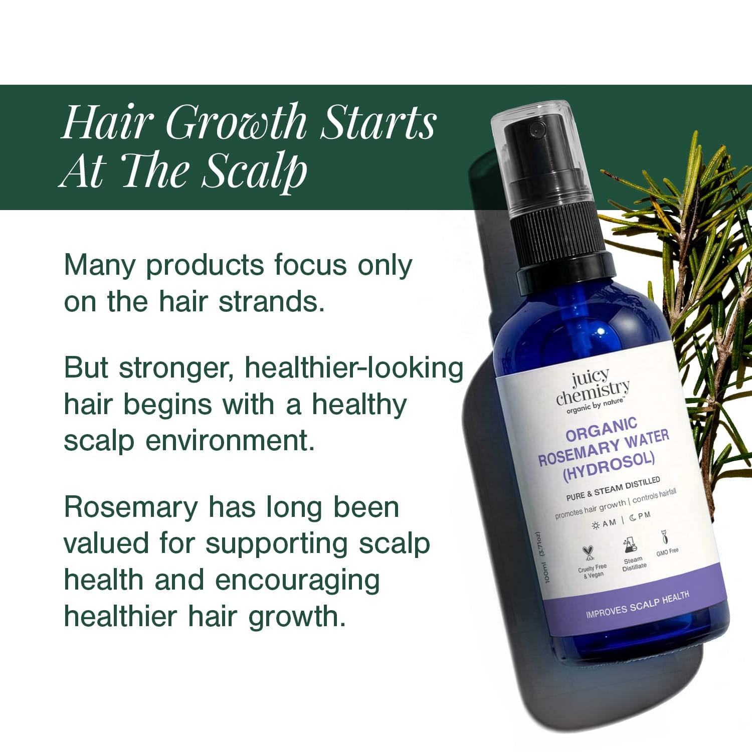 Organic Rosemary Water (Hydrosol)