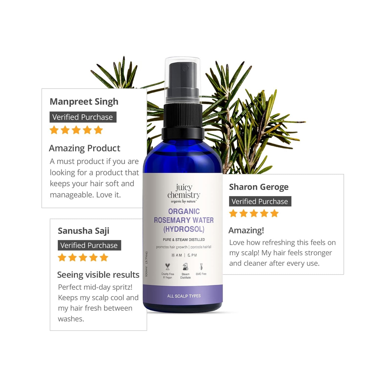 Organic Rosemary Water (Hydrosol)