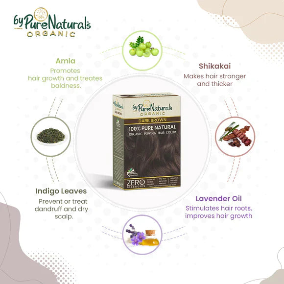byPureNaturals Organic Pure Natural Powder Hair Colour - 2N Soft Black