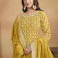 Chinnon Yellow Multicolor Embroidered Lehenga Style Suit - Emponline | Swadesiicart