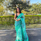 Vamsee Sea Green Organza Saree - Swadesiicart