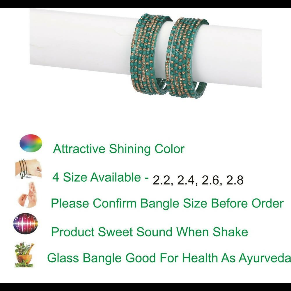 Afast Bridal Wedding & Party Fashionable Colorful Glass Bangle/Kada Set, Pack Of 12 - Redium - Swadesiicart