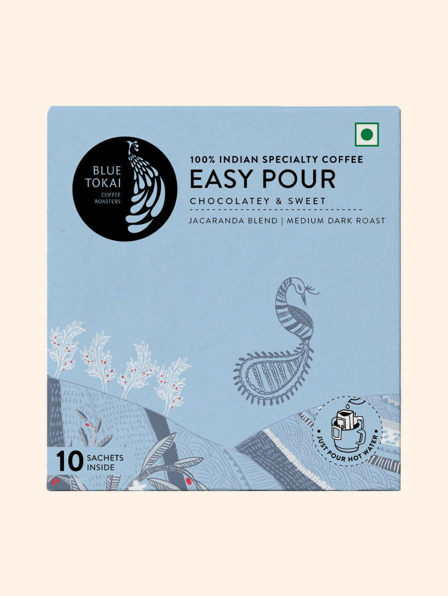 Blue Tokai Jacaranda Blend Medium Dark Roast Easy Pour Sachets - Swadesiicart