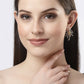 NVR Women's Set of 2 Silver & Gold Brass-Plated Floral Shape Drop Earrings | Swadesiicart