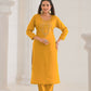 Ethnic Festive Wear Viscose Chanderi Yellow Stitched Suit With Dupatta - Tanisha | Swadesiicart