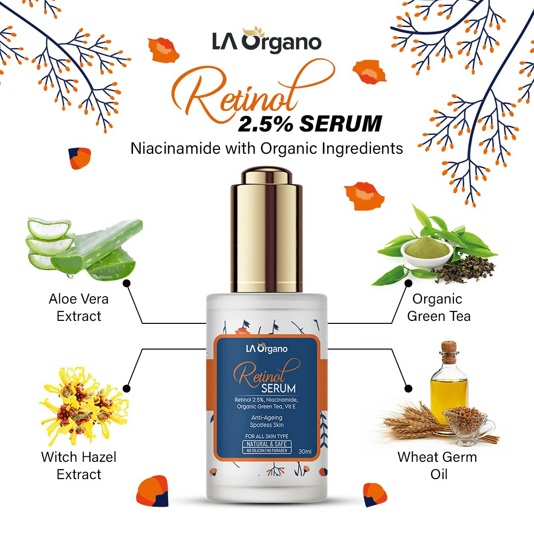 LA Organo 2.5% Retinol Face Serum | Swadesiicart