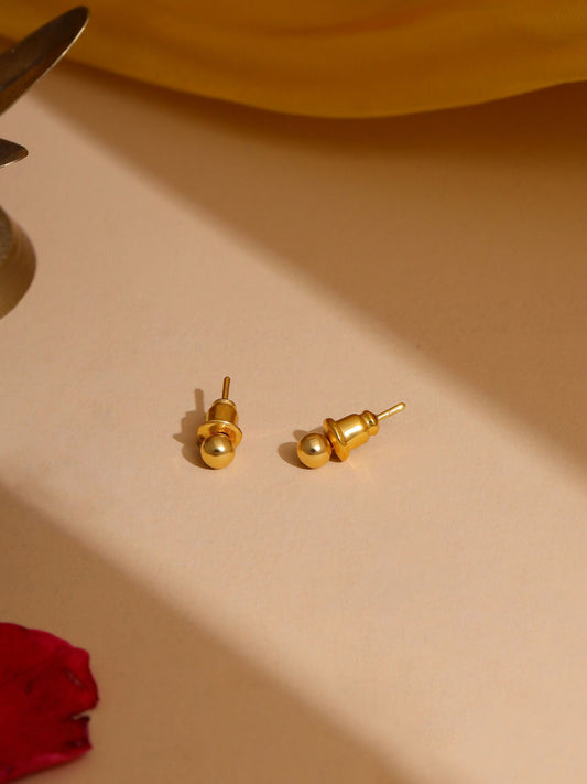 Ruby Raang Golden Studs | Swadesiicart