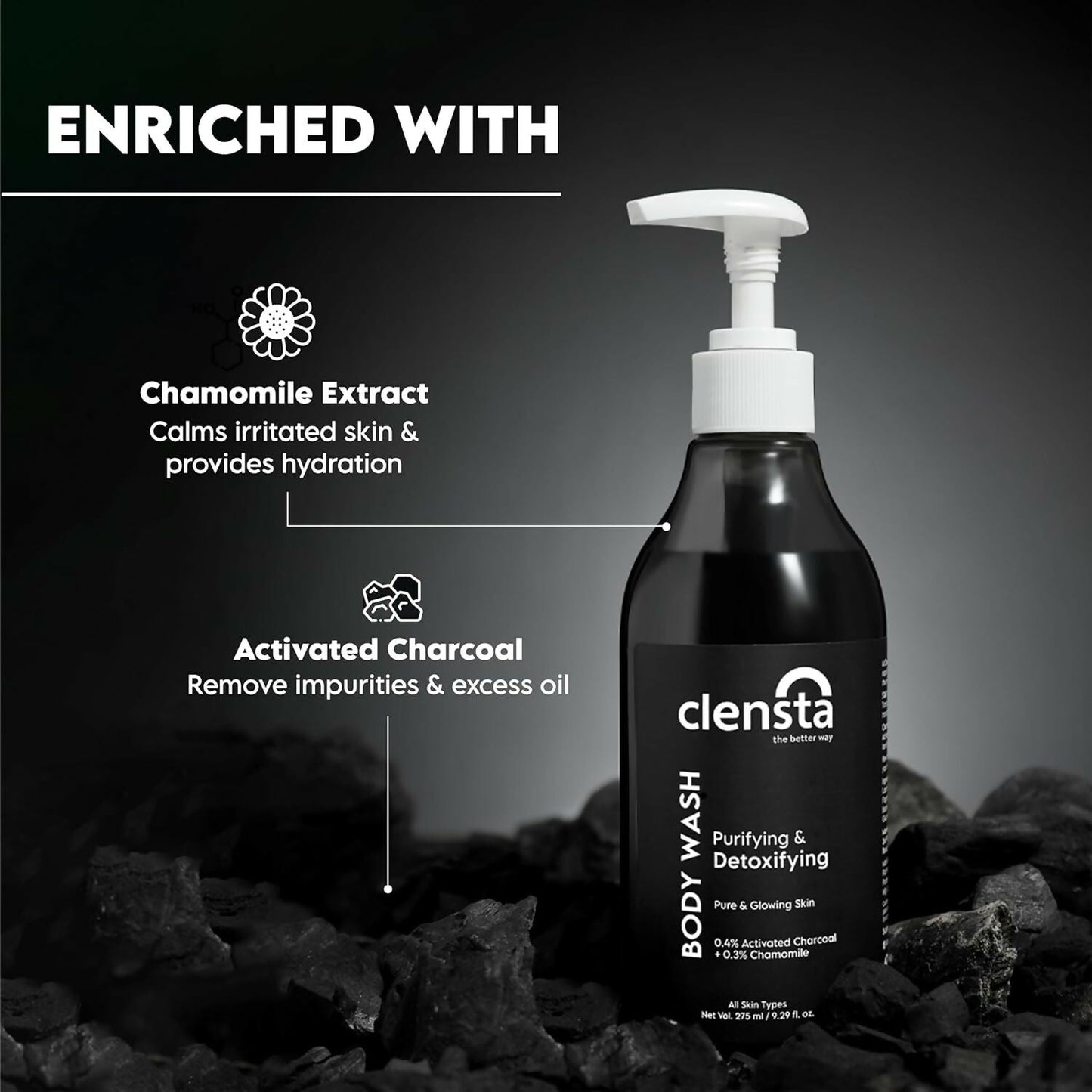Clensta Purifying & Detoxifying Body Wash | Swadesiicart