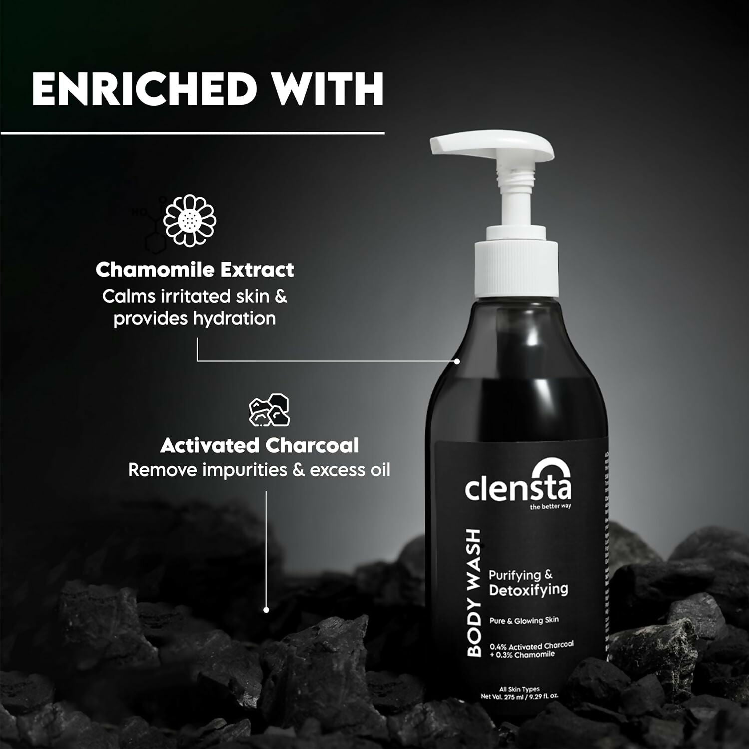 Clensta Purifying & Detoxifying Body Wash | Swadesiicart