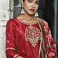 Vaasva Women's Silk Emboidered Solid Pant Set & Digital Printed Dupatta | Swadesiicart
