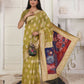 Shree Shyam Fashion Linen Cotton Mhendi Green Saree