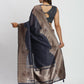 Shree Shyam Fashion Linen Cotton Navy Blue Saree