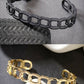 NVR Men's Set of 2 Gold & Black Rhodium-Plated Metal Cuff Bracelet - NR Retail-NVR