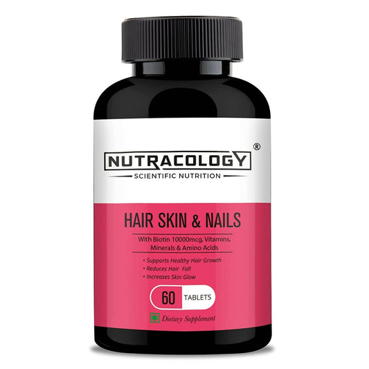 Nutracology Hair Skin & Nails For Hair Growth, Glowing Skin & Strong Nails Tablets - Vanalaya and Nutracology