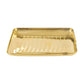 Spillbox Gold-Toned Brass Rectangular Lines Thali Pooja Essential | Swadesiicart
