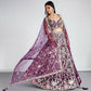 House of Panchhi Burgundy Net Sequins And Thread Embroidery Lehenga Choli & Dupatta | Swadesiicart