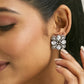 Nuyug 22K Gold-Plated Crystal & Zircon Stone Studded Floral Studs | Swadesiicart