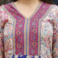 Pink Rayon abstract & Floral Printed Top with Matching Bottom - Eesha - Swadesiicart