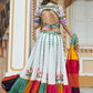 AI Fashion White Viscose Rayon Designer Navratri Lehenga Choli Collection