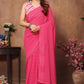 Partywear Designer Pink Georgette Fancy Saree - Satrangi | Swadesiicart