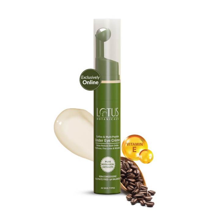 Lotus Botanicals Coffee and Multi-Peptide Under Eye Creme with Vitamin E | Swadesiicart
