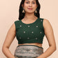 Astita Banarasi Silk Green Saree | Swadesiicart