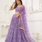 Aastha Fashion Lavender Butterfly Net Tone To Tone Thread Work, Sequence Work And Original Mirror Work Embroidery Wedding Wear Lehenga Choli