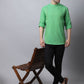 Even Apparels Green Pure Cotton Men's Kurta With Side Placket | Swadesiicart
