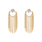 Nuyug 22K Gold Plated Crystal Studded Floral Stud Contemporary Dangler Earrings | Swadesiicart