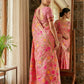 Shree Shyam Fashion Pink Linen Cotton Saree