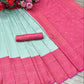 DEIANA'S Beautiful Designer Golden zari Soft Lichi Silk Saree - C Green - Swadesiicart
