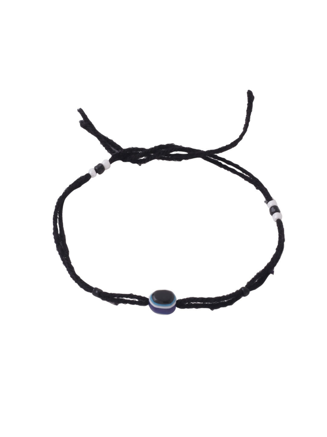 NVR Women & Men Set of 2 Black Evil Eye Rakhi With Roli Chawal - Swadesiicart