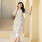 Juniper Women's Green Floral Printed Cotton Kurta With Thread Work & Buttons - Swadesiicart