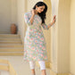 Juniper Women's Green Floral Printed Cotton Kurta With Thread Work & Buttons - Swadesiicart