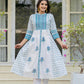 Juniper Women's White Floral Printed Cotton Kurta With Buttons - Swadesiicart