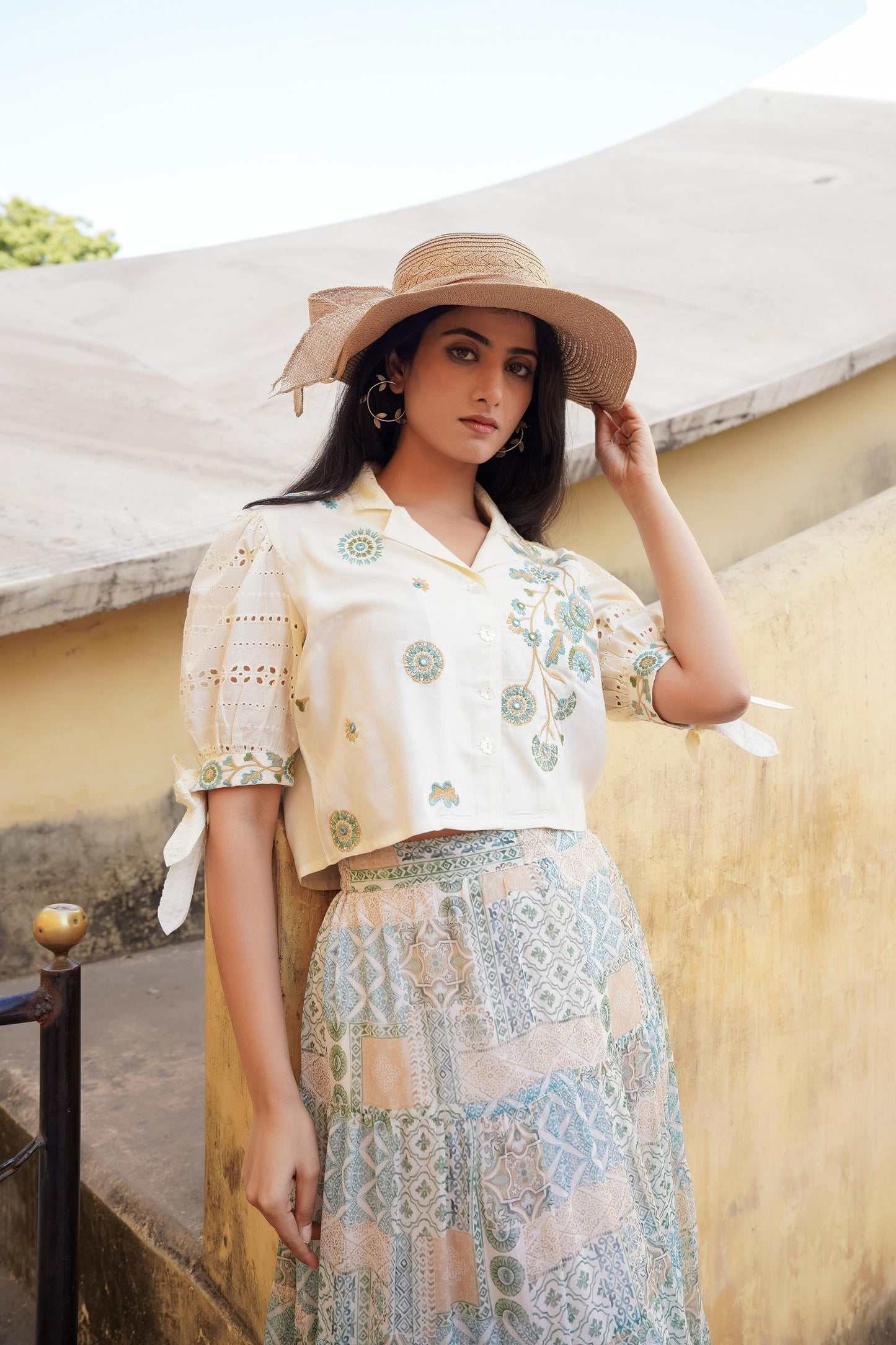 Juniper Pastel Green Whisper Co-Ord Set - Swadesiicart
