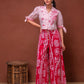 Juniper Embroidered Co-Ord Set With Eyelet Shirt And Printed Wide-Leg Pants - Swadesiicart
