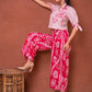 Juniper Embroidered Co-Ord Set With Eyelet Shirt And Printed Wide-Leg Pants - Swadesiicart