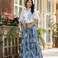 Juniper Embroidered Co-ord Set with Eyelet Shirt and Printed Wide-Leg Pants - Swadesiicart