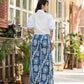 Juniper Embroidered Co-ord Set with Eyelet Shirt and Printed Wide-Leg Pants - Swadesiicart