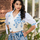 Juniper Embroidered Co-ord Set with Eyelet Shirt and Printed Wide-Leg Pants - Swadesiicart