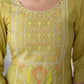 Juniper Lime Viscose Geometric Printed Kurta - Swadesiicart