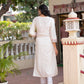 Juniper Off White Viscose Ethnic Motif Kurta With Thread Work - Swadesiicart
