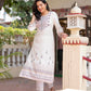 Juniper Off White Viscose Ethnic Motif Kurta With Thread Work - Swadesiicart