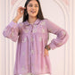 Juniper Lavender Embroidered Cotton Kurta with Pant - Swadesiicart