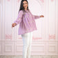 Juniper Lavender Embroidered Cotton Kurta with Pant - Swadesiicart