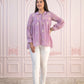 Juniper Lavender Embroidered Cotton Kurta with Pant - Swadesiicart