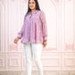 Juniper Lavender Embroidered Cotton Kurta with Pant - Swadesiicart