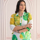 Juniper Green Floral Printed Viscose Kurta With Button Closure - Swadesiicart