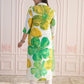 Juniper Green Floral Printed Viscose Kurta with Button Closure - Swadesiicart